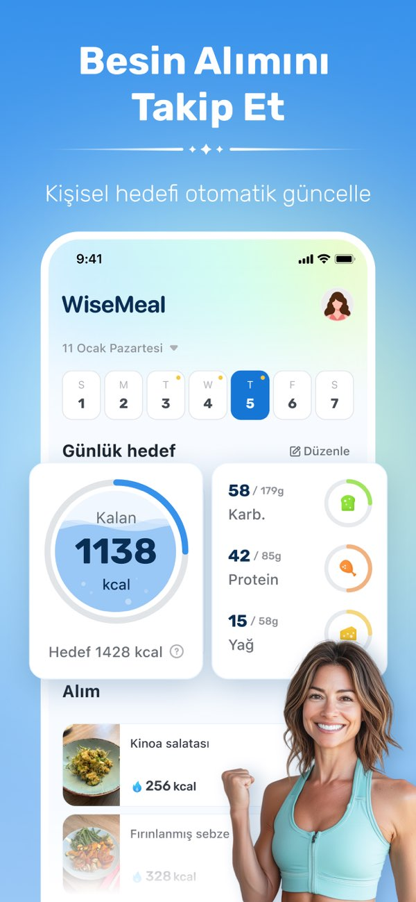 WiseMeal: AI Kalori Sayacı Resimleri