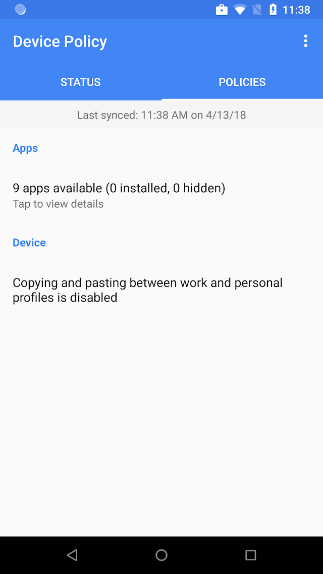 Android Device Policy Resimleri