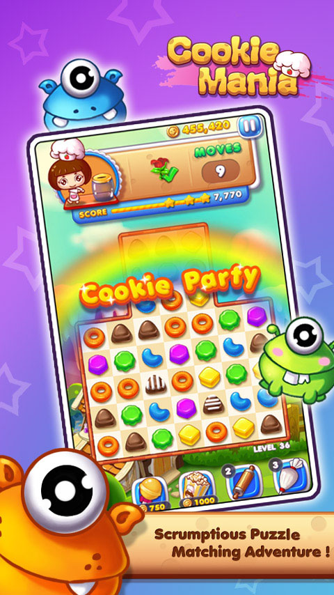 Cookie Mania - Match-3 Sweet G Resimleri