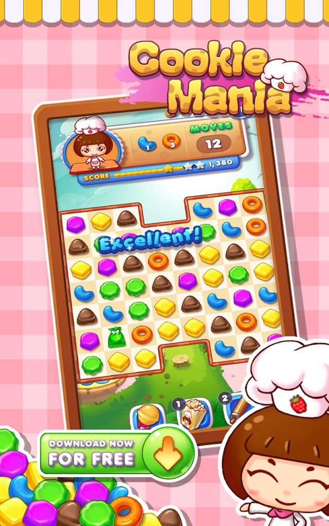 Cookie Mania - Match-3 Sweet G Resimleri