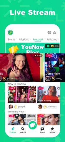 YouNow: Live Stream & Go Live Resimleri