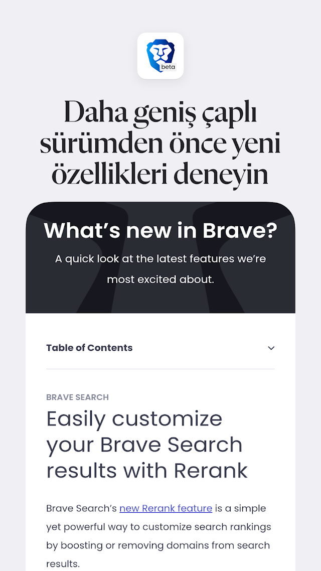 Brave Beta Resimleri
