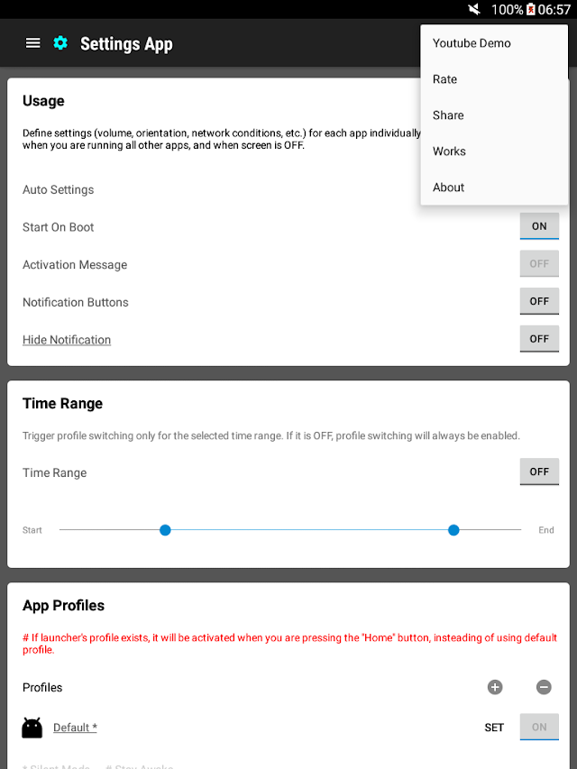 Ayarlar App Resimleri