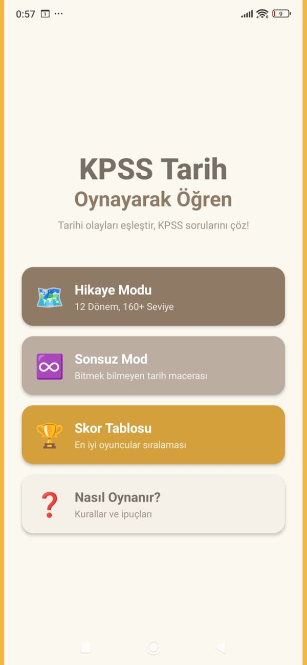 KPSS Tarih Oyunu Resimleri