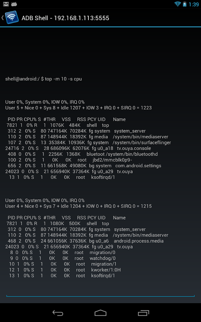 Remote ADB Shell Resimleri