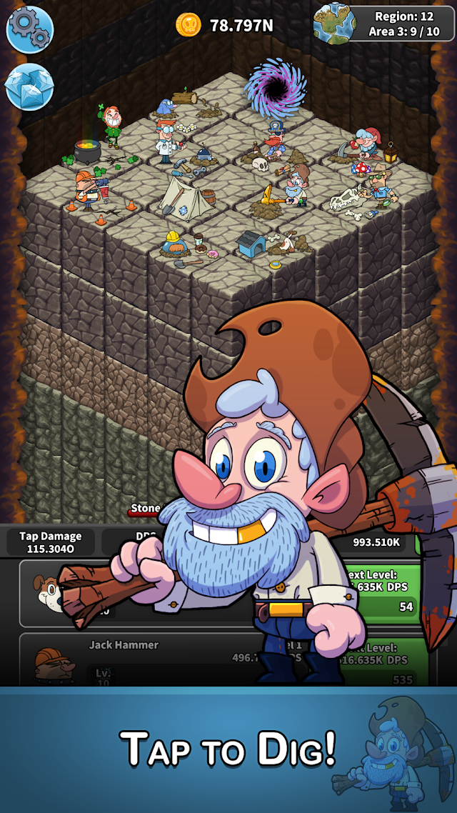 Tap Tap Dig: Idle Clicker Game Resimleri