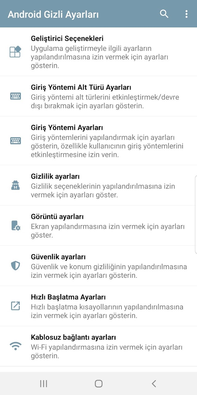 Ayarlar K�sayolu Resimleri