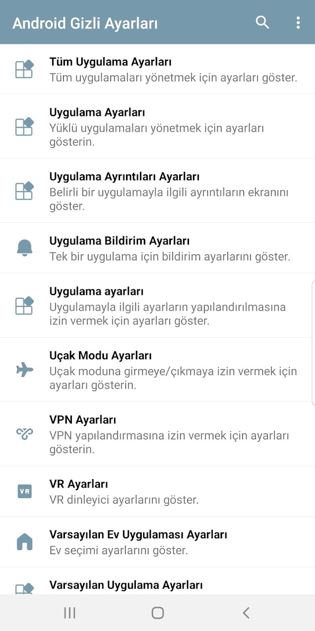 Ayarlar K�sayolu Resimleri