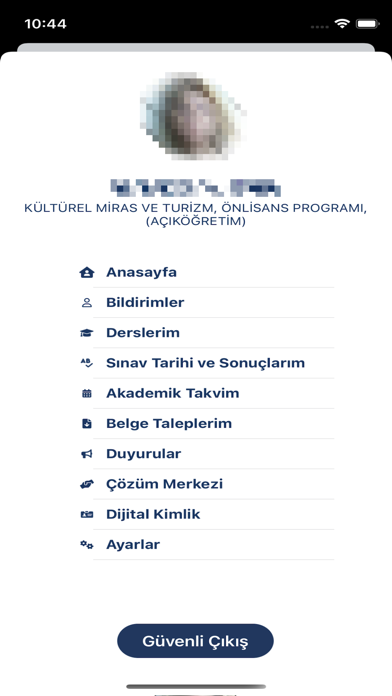AUZEF Mobil Uygulama Resimleri
