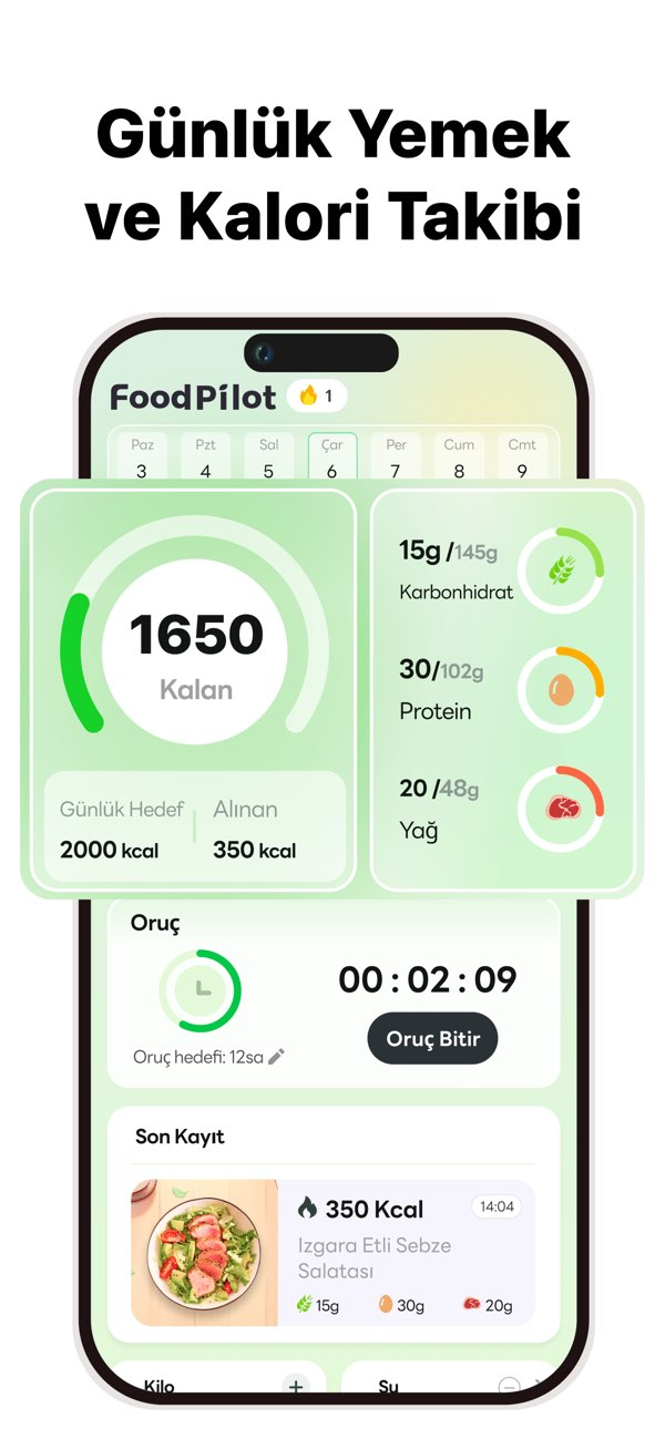 AI Calorie Tracker:FoodPilot Resimleri