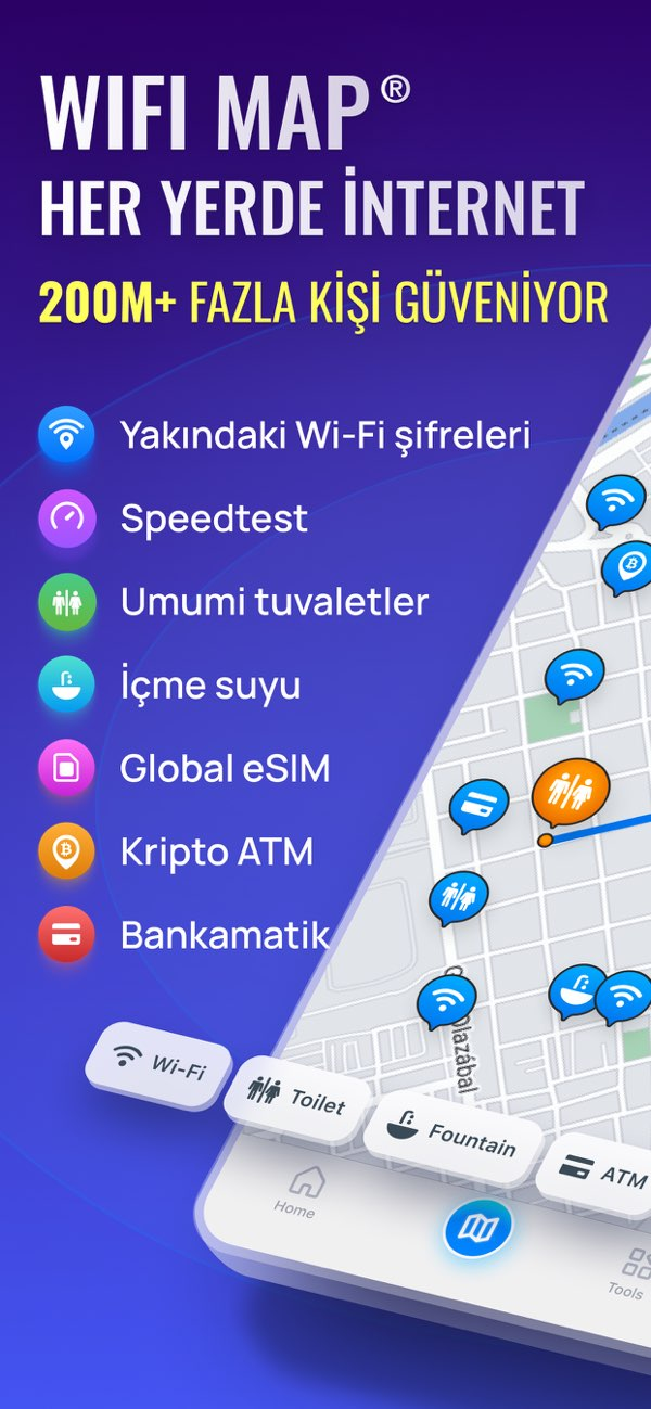 WiFi Map: �ifreler WiFi + eSIM Resimleri
