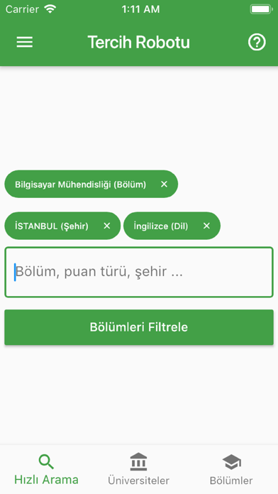 Güncel YKS Tercih Robotu Resimleri