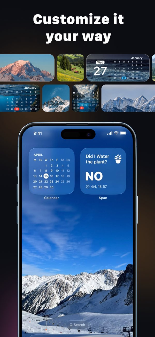 Retheme: Locket Widget, Theme Resimleri