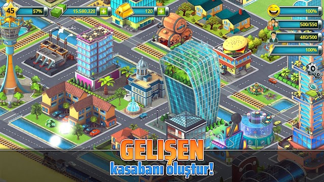 Town Building Game Tropic City Resimleri