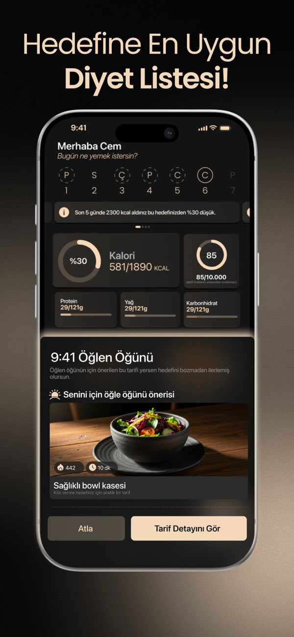 Tabak AI: Kalori & Diyet Takip Resimleri