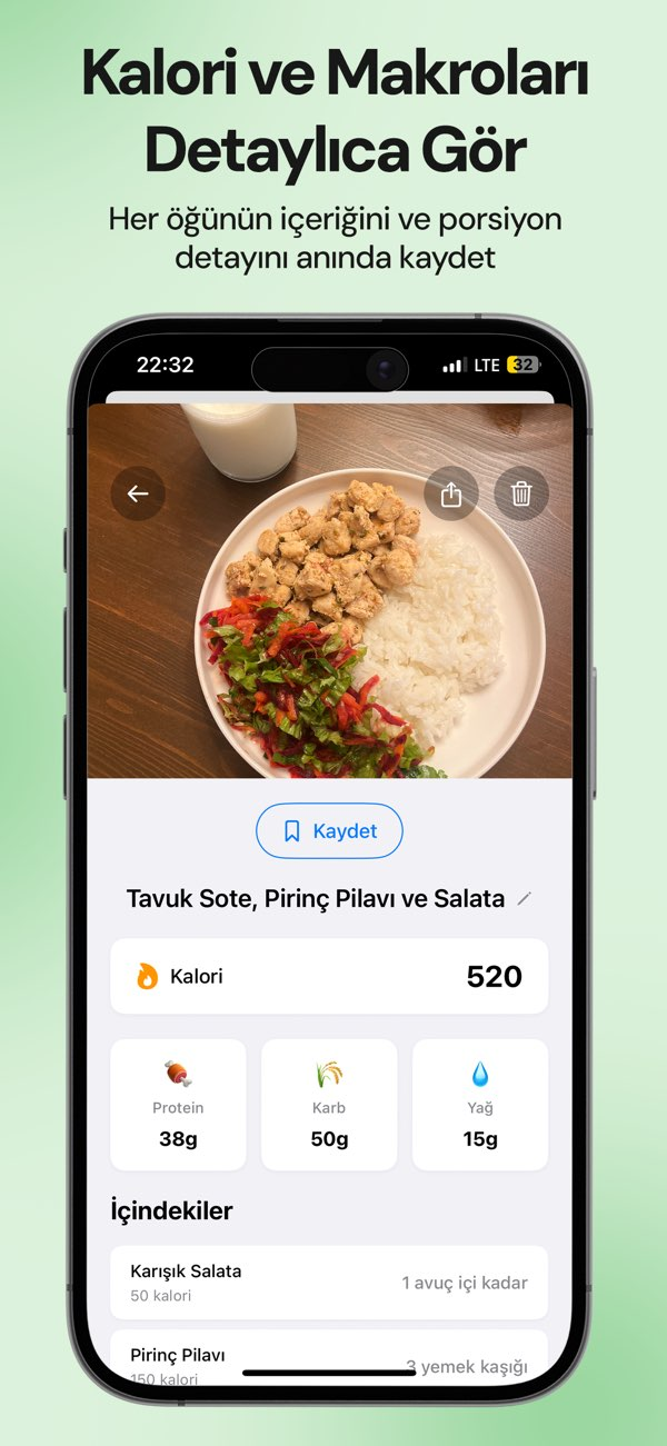 Kilo: AI Kalori Hesaplama Resimleri