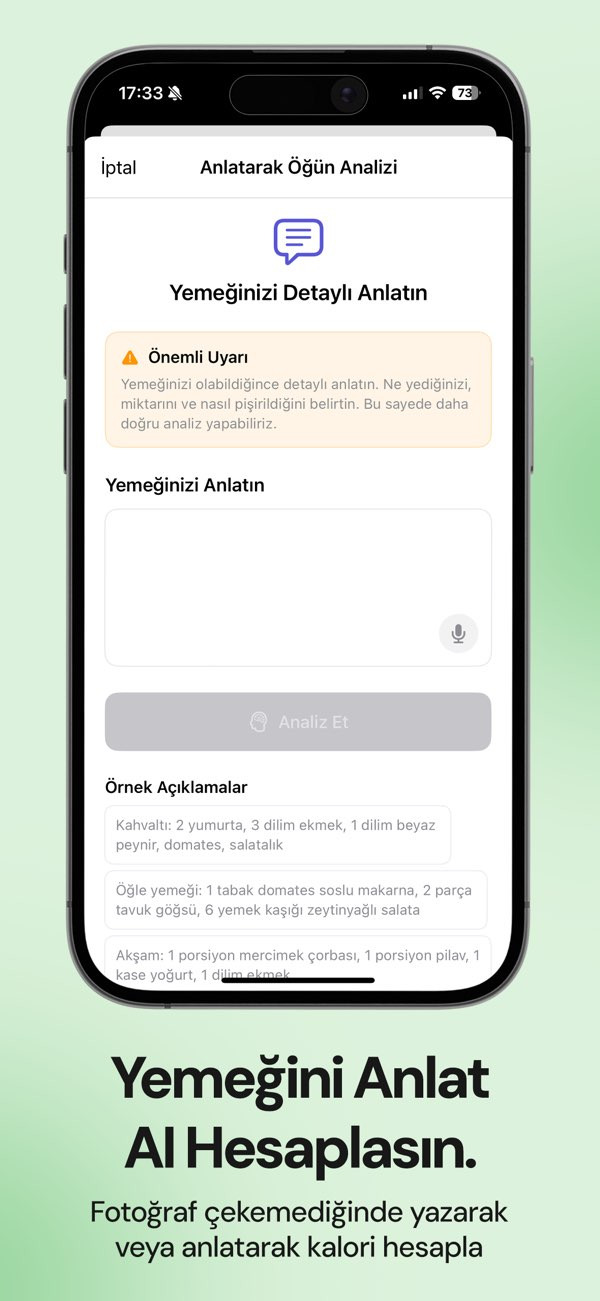 Kilo: AI Kalori Hesaplama Resimleri