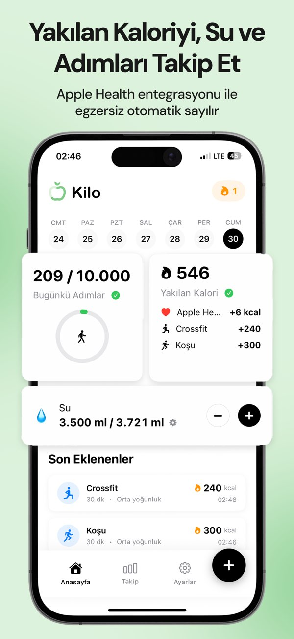 Kilo: AI Kalori Hesaplama Resimleri