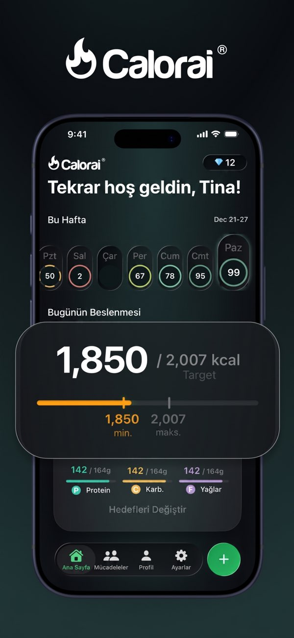 CalorAI: AI Kalori Sayacı Resimleri