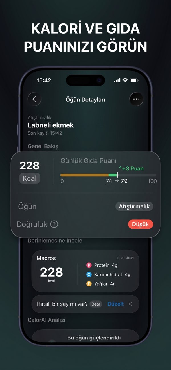 CalorAI: AI Kalori Sayacı Resimleri