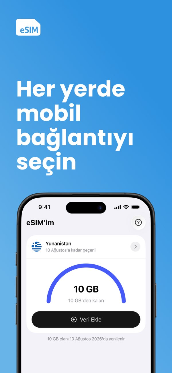 eSim Mobile Travel: e Sim App Resimleri