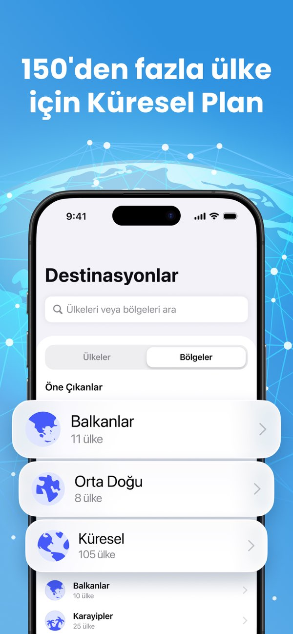 eSim Mobile Travel: e Sim App Resimleri