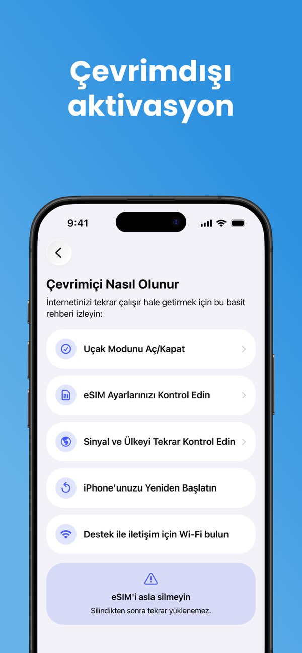 eSim Mobile Travel: e Sim App Resimleri