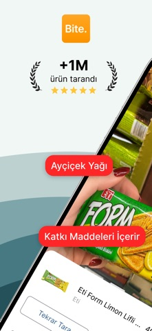 Bite: Gıda & Kozmetik Tarayıcı Resimleri