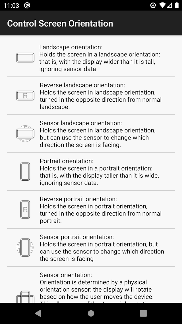 control screen rotation Resimleri
