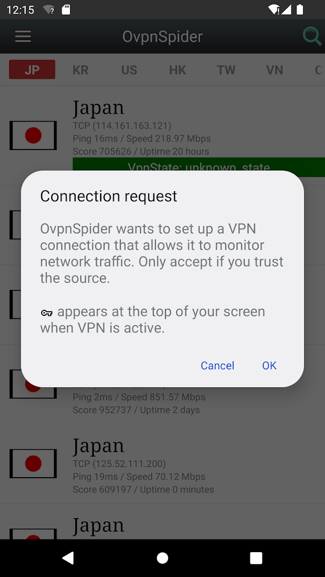 VPN Proxy OvpnSpider Resimleri