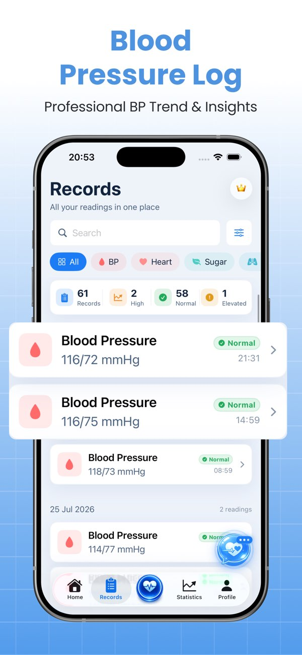 Blood Sugar & Health Tracker Resimleri
