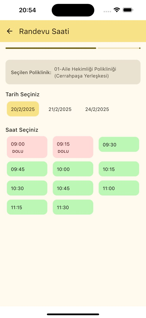 IU_Cerrahpaşa Mobil Randevu Resimleri