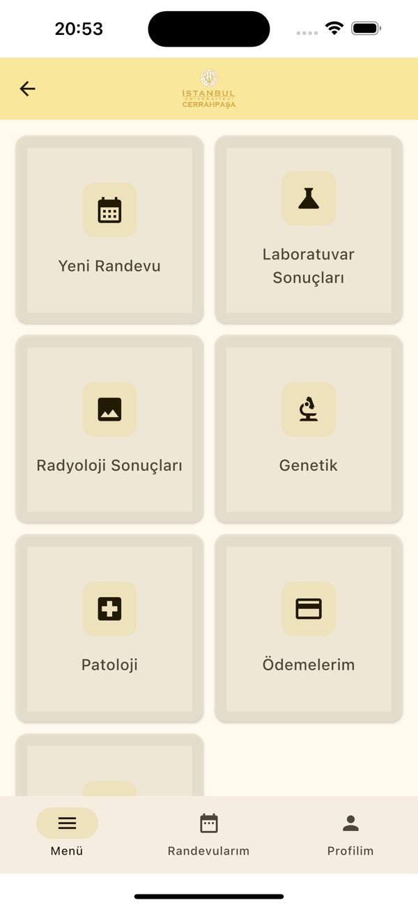 IU_Cerrahpaşa Mobil Randevu Resimleri