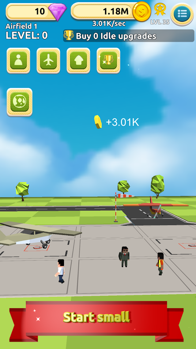 Airfield Tycoon Clicker Game Resimleri