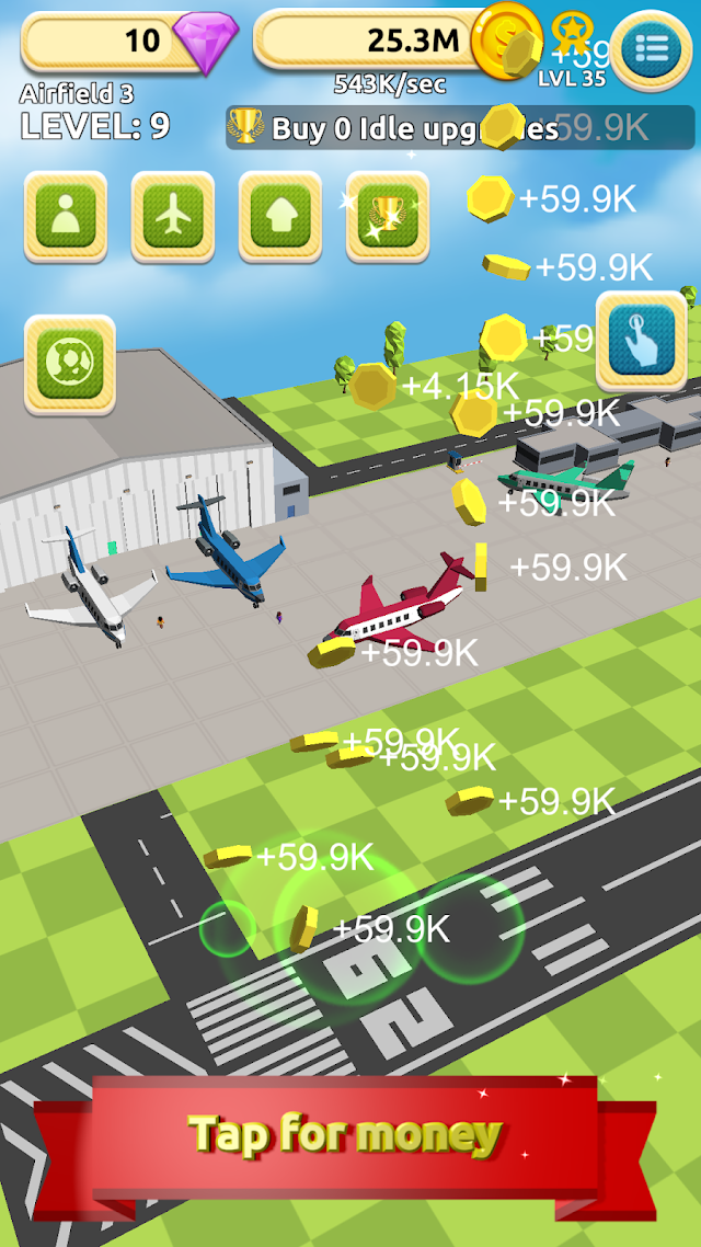 Airfield Tycoon Clicker Game Resimleri