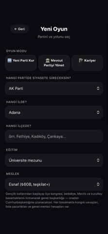 Seçim Simülasyonu:Parti Kur Resimleri