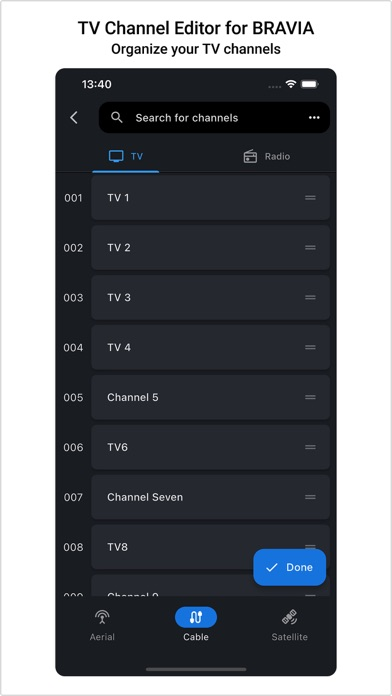 TV Channel Editor for BRAVIA Resimleri