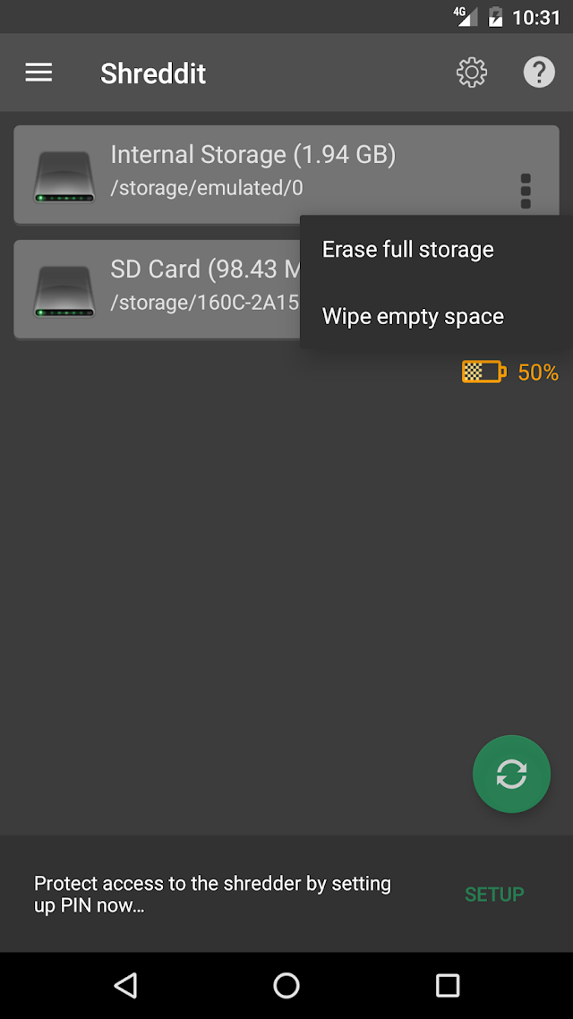 Shreddit - Data Eraser Resimleri