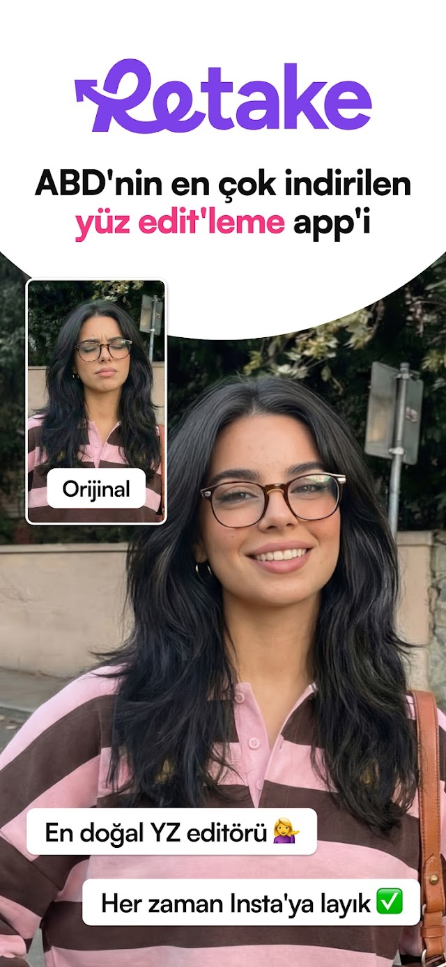 Retake - AI Fotoğraf Editörü Resimleri