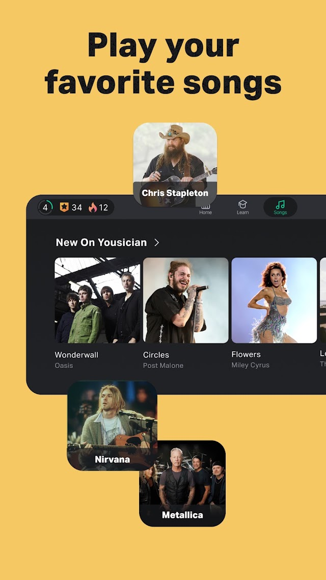 Yousician: Learn & Play Guitar Resimleri