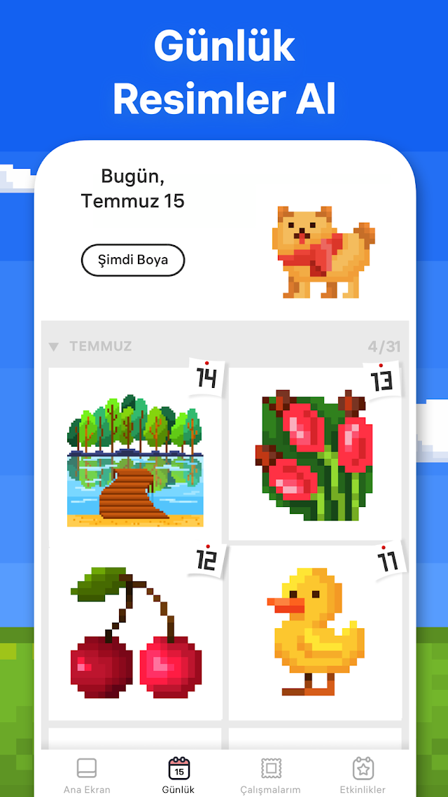 Pixel Art - Boyama Oyunları Resimleri