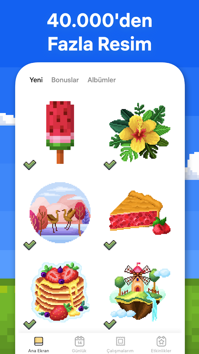 Pixel Art - Boyama Oyunları Resimleri
