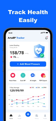 ArtaBP: AI Blood Pressure Log Resimleri