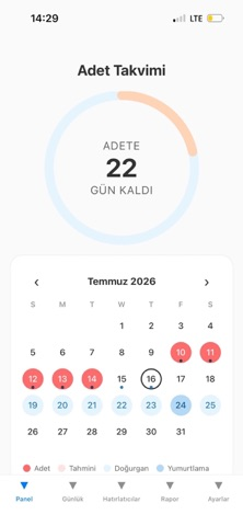 Adet Takvimi - Period Tracker Resimleri