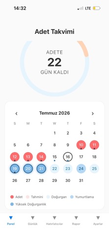 Adet Takvimi - Period Tracker Resimleri