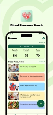 Blood Pressure Touch: Log&Info Resimleri