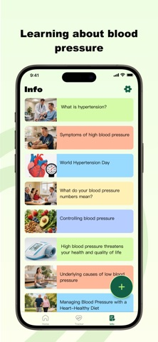 Blood Pressure Touch: Log&Info Resimleri