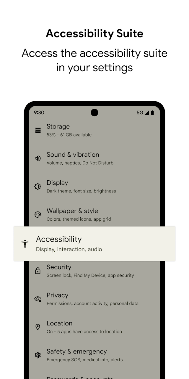 Android Erişilebilirlik Seti Resimleri