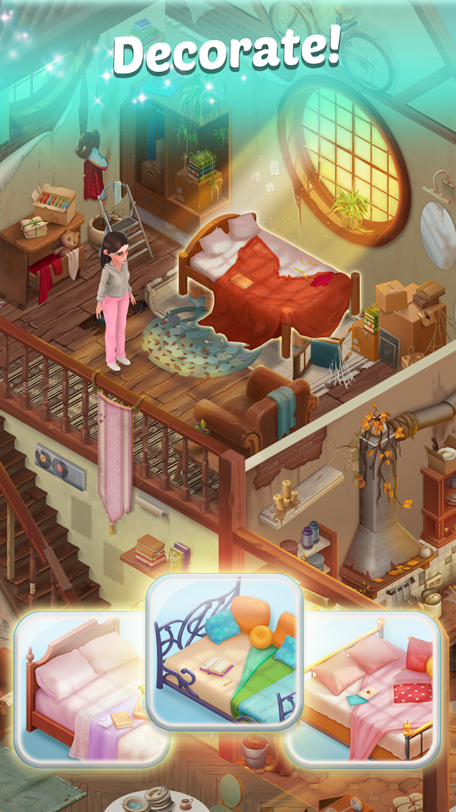 Family Town: Match-3 Makeover Resimleri