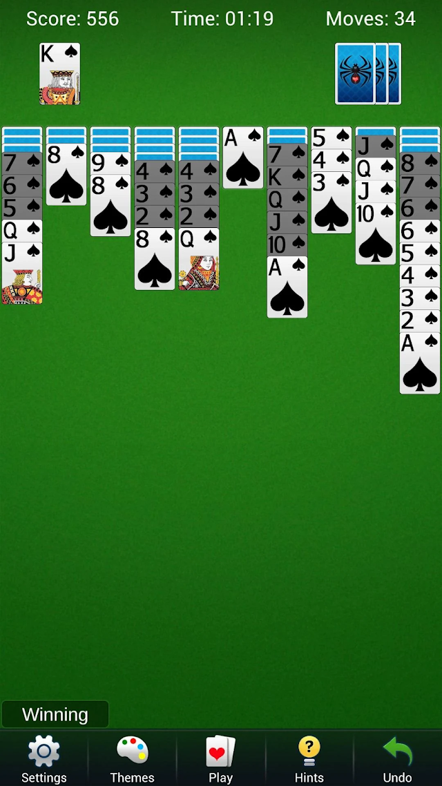 Spider Solitaire - Card Games Resimleri